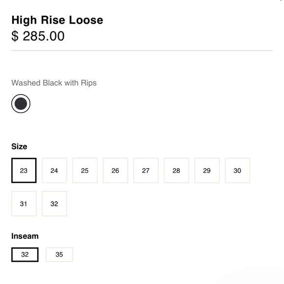 RE/DONE**Washed Black 90’s High Rise Loose Jeans**Size 28 $285 BNWT - Picture 8 of 8